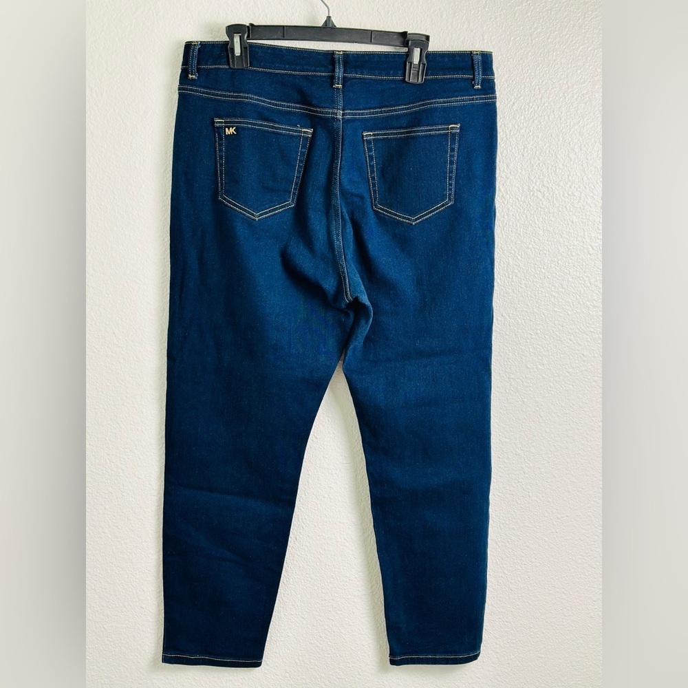 Michael Kors Selma Skinny Jeans In Dark Wash Blue Denim Size 16 - Picture 2 of 12